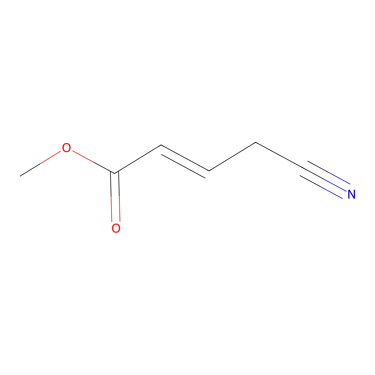 Methyl 4-cyanobut-2-enoate molecular structure, CAS 55928-44-4
