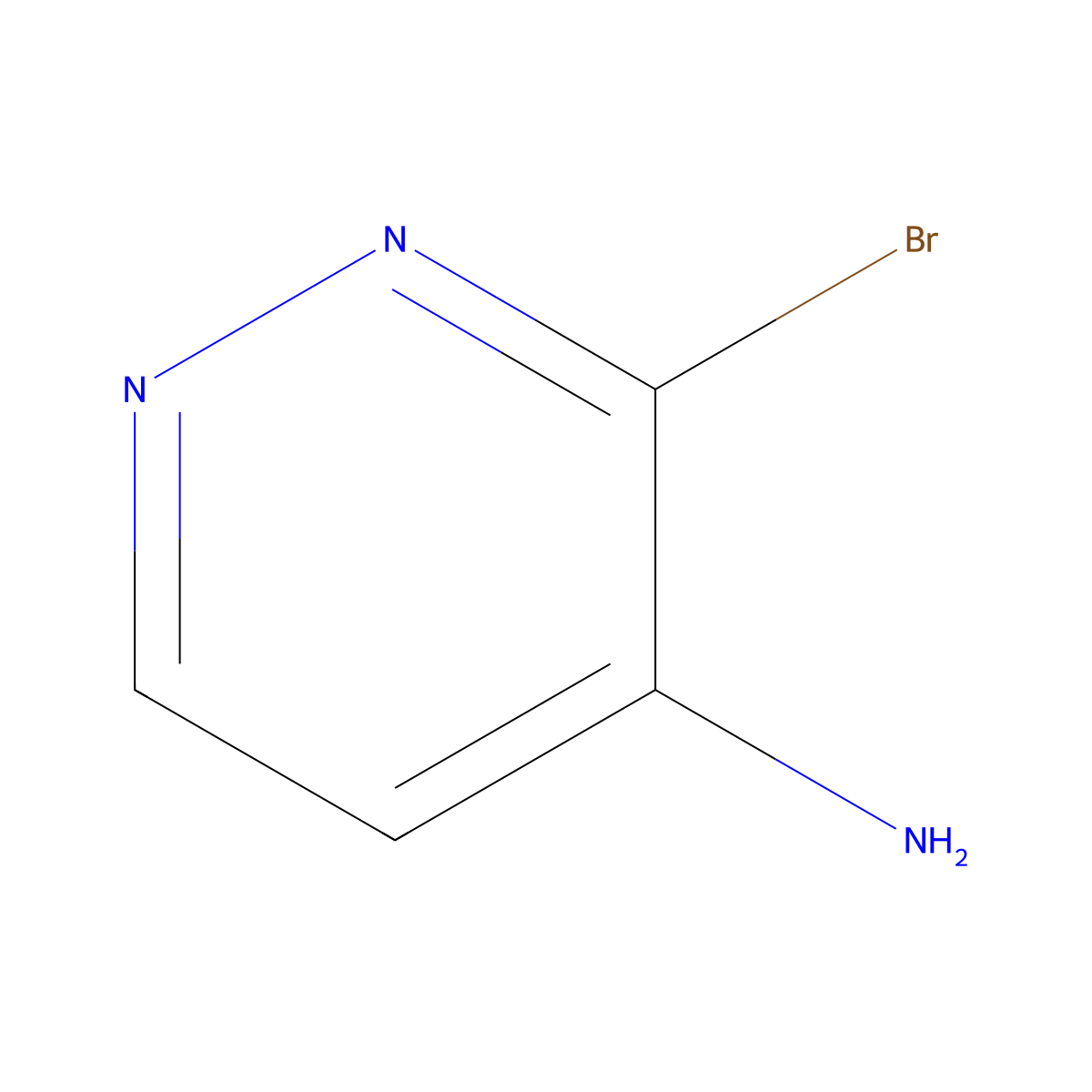 3-Bromopyridazin-4-amine molecular structure, CAS 55928-84-2