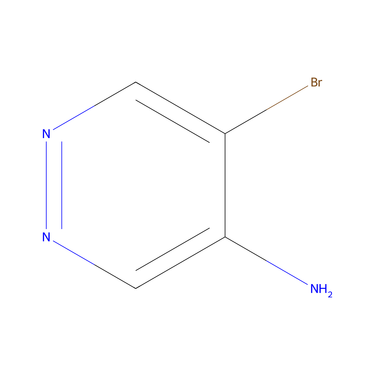 5-Bromopyridazin-4-amine molecular structure, CAS 55928-90-0
