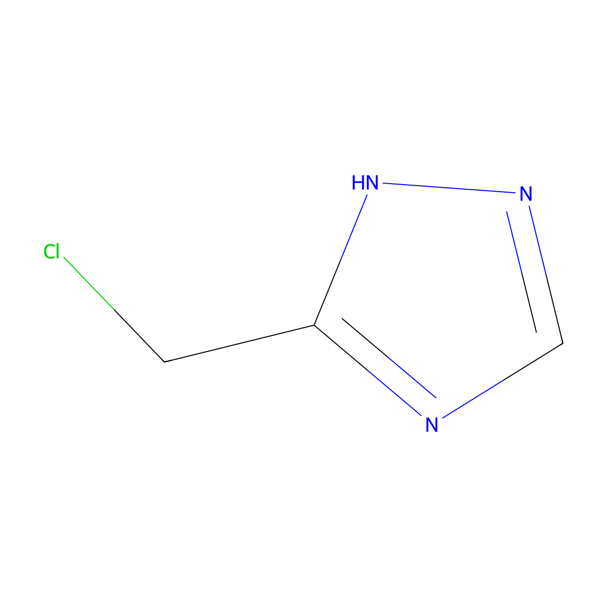 3-Chloromethyl-4H-[1,2,4]triazole molecular structure, CAS 55928-92-2