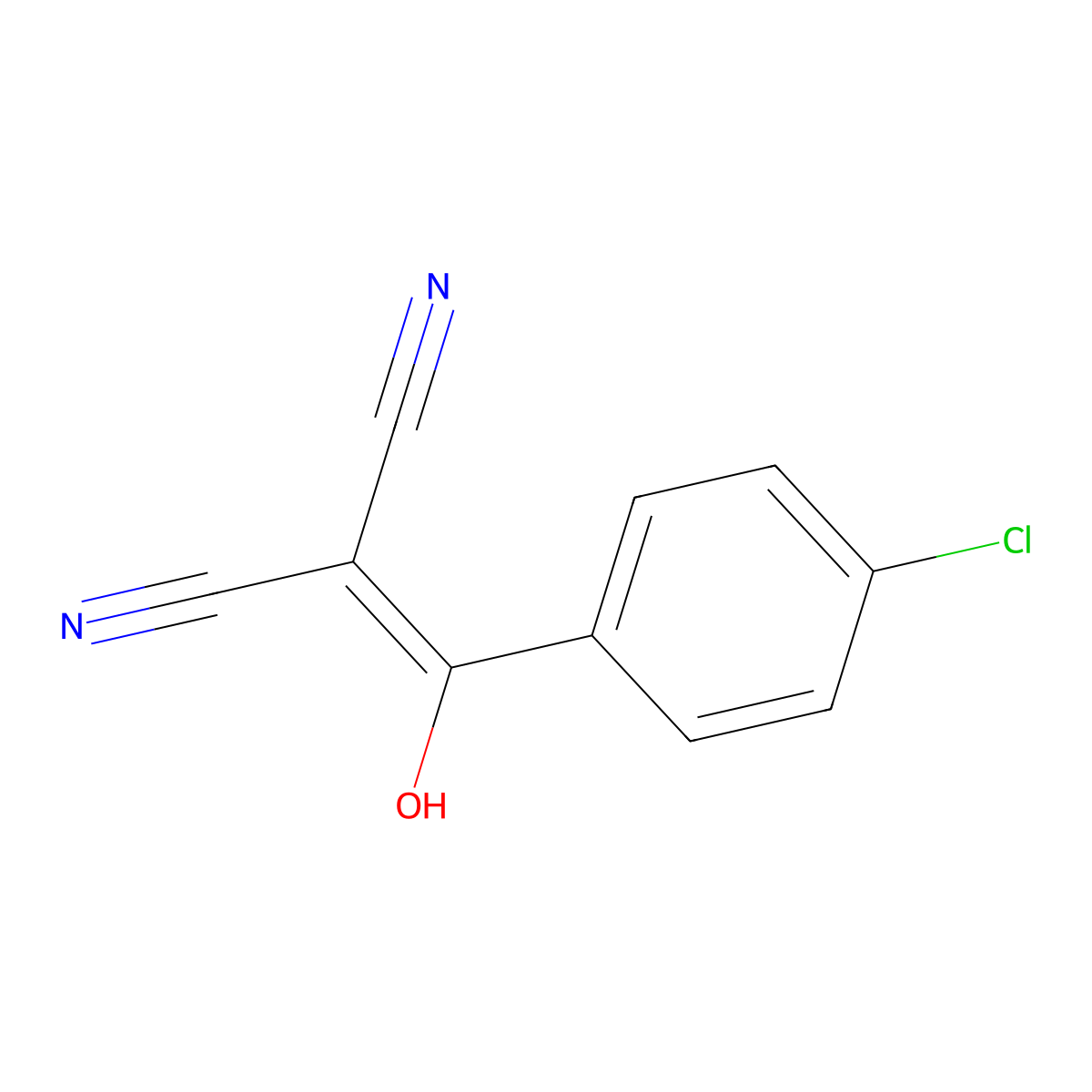 2-[(4-Chlorophenyl)hydroxymethylene]propanedinitrile molecular structure, CAS 5593-28-2