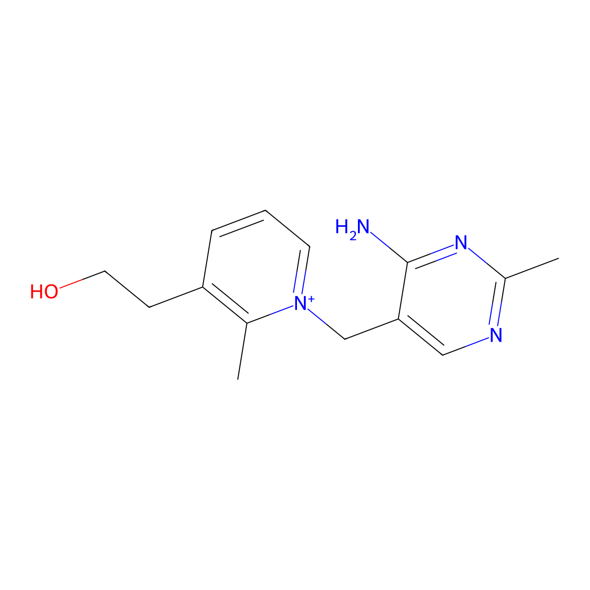 1-[(4-Amino-2-methylpyrimidin-5-yl)methyl]-3-(2-hydroxyethyl)-2-methylpyridinium molecular structure, CAS 5593-78-2