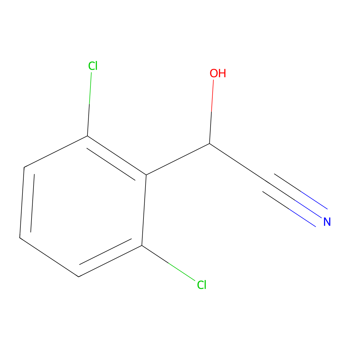 2-(2,6-Dichlorophenyl)-2-hydroxyacetonitrile molecular structure, CAS 55931-21-0
