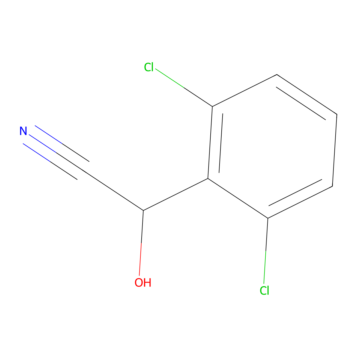2-(2,6-Dichlorophenyl)-2-hydroxyacetonitrile molecular structure, CAS 55931-21-0