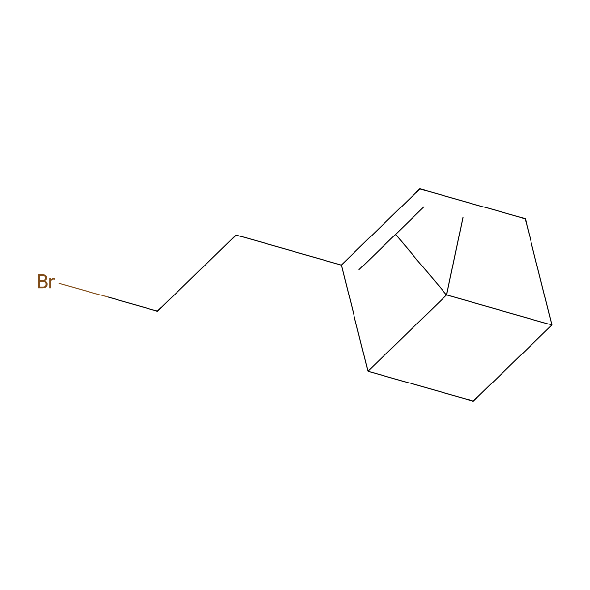 2-(2-Bromoethyl)-6,6-dimethylbicyclo(3.1.1)hept-2-ene molecular structure, CAS 55932-64-4