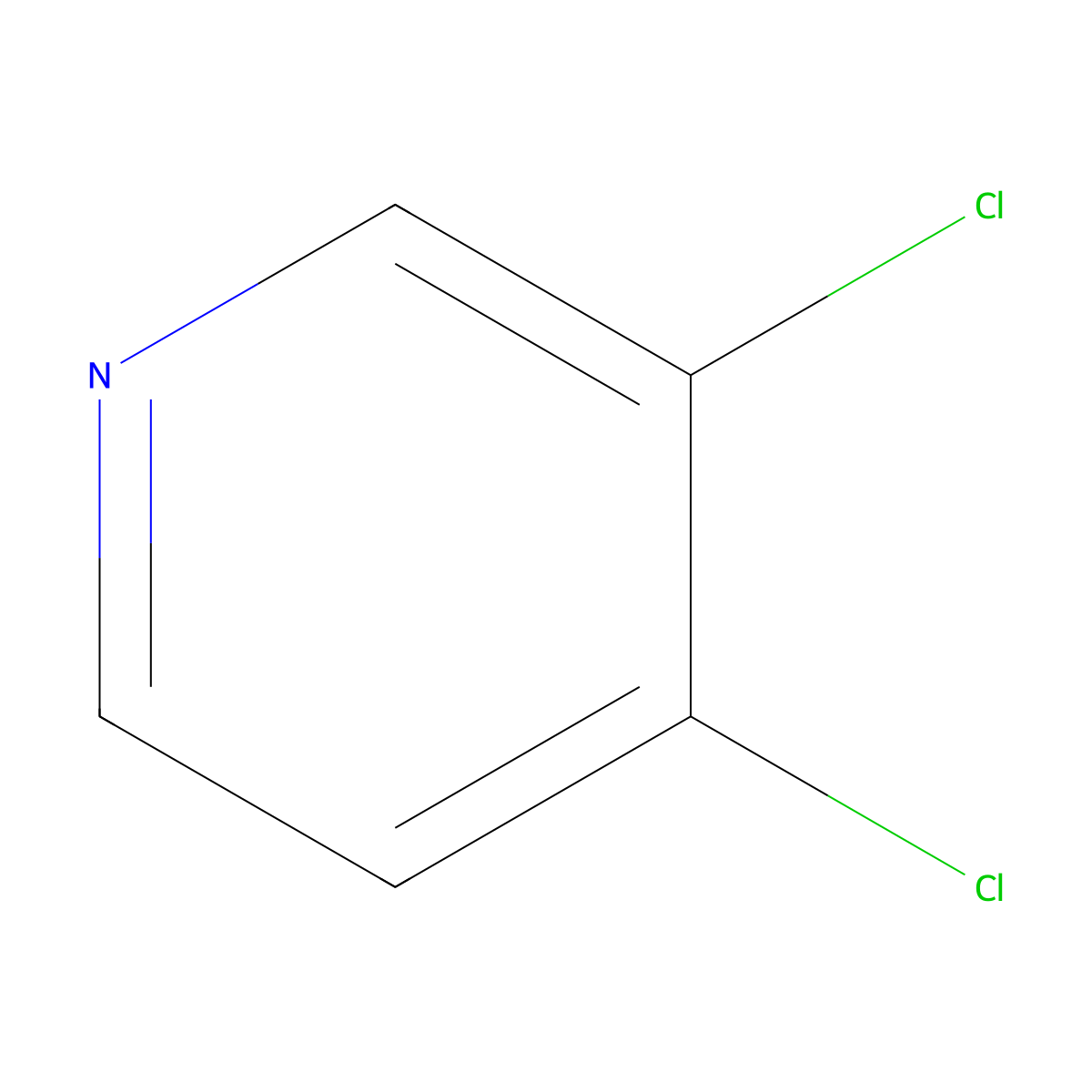 3,4-Dichloropyridine molecular structure, CAS 55934-00-4