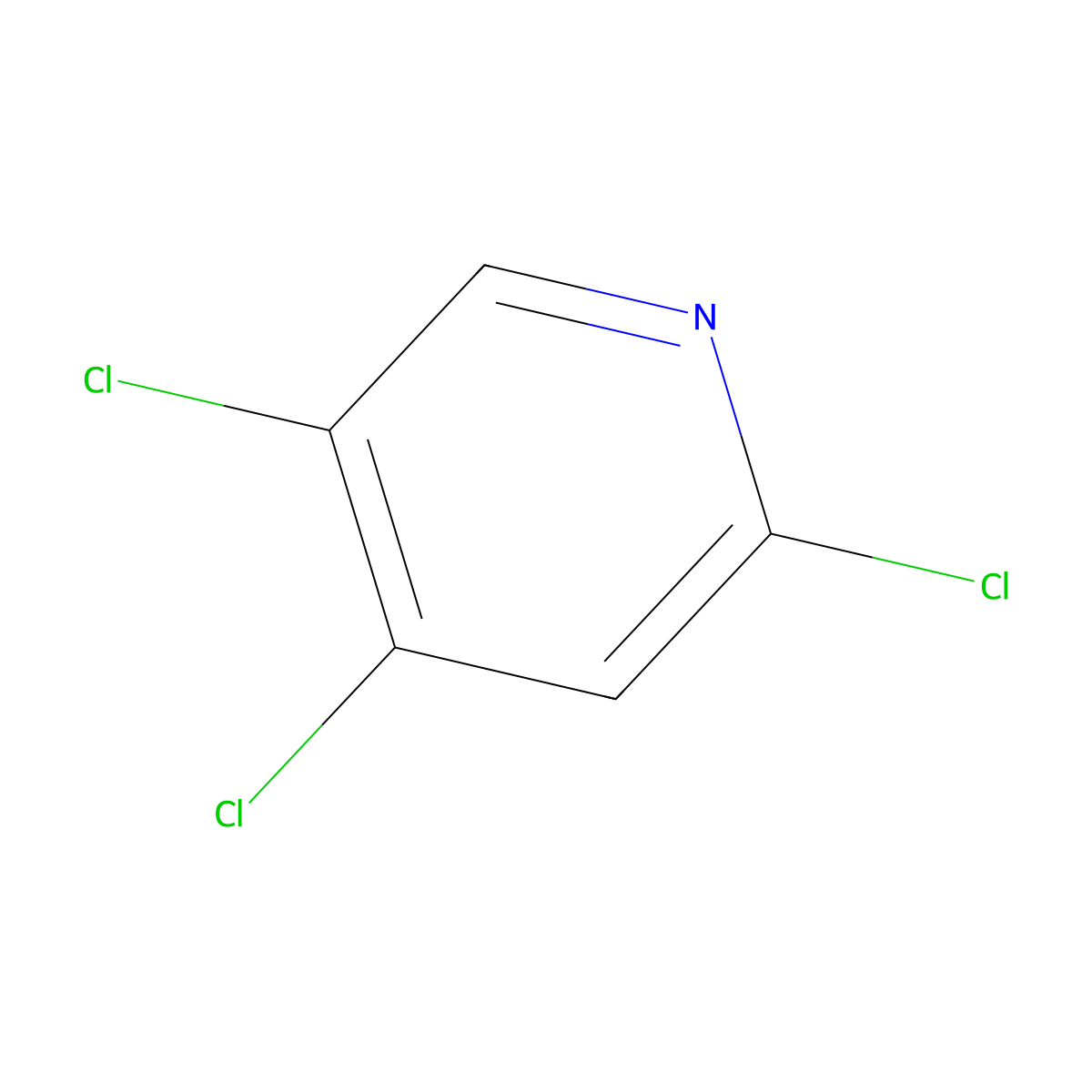 2,4,5-Trichloropyridine molecular structure, CAS 55934-01-5