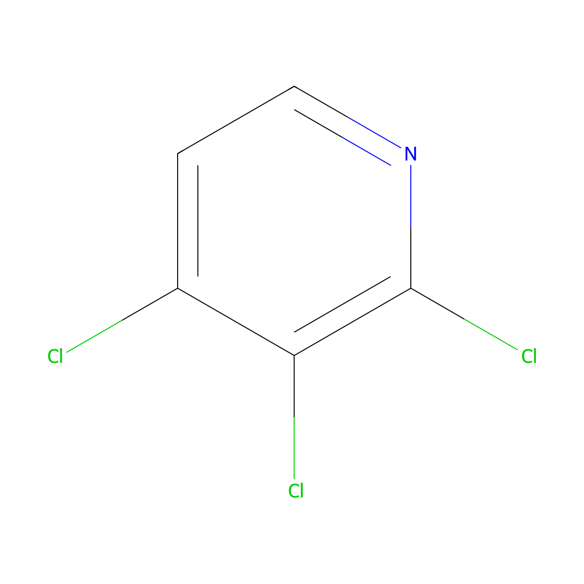 2,3,4-Trichloropyridine molecular structure, CAS 55934-02-6