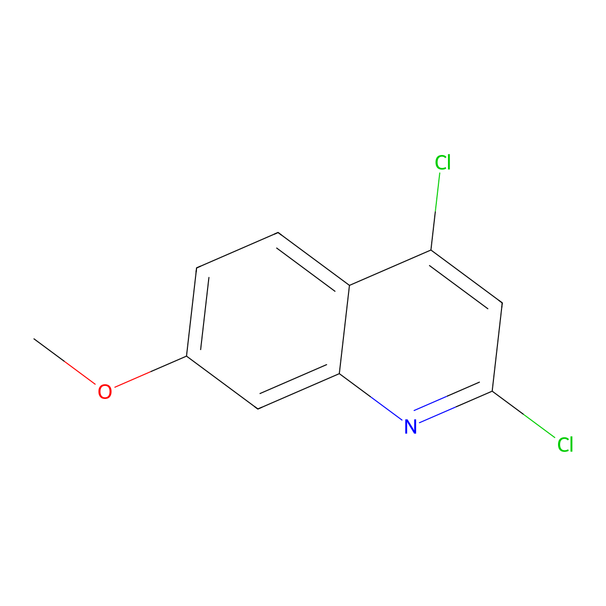2,4-Dichloro-7-methoxyquinoline molecular structure, CAS 55934-22-0