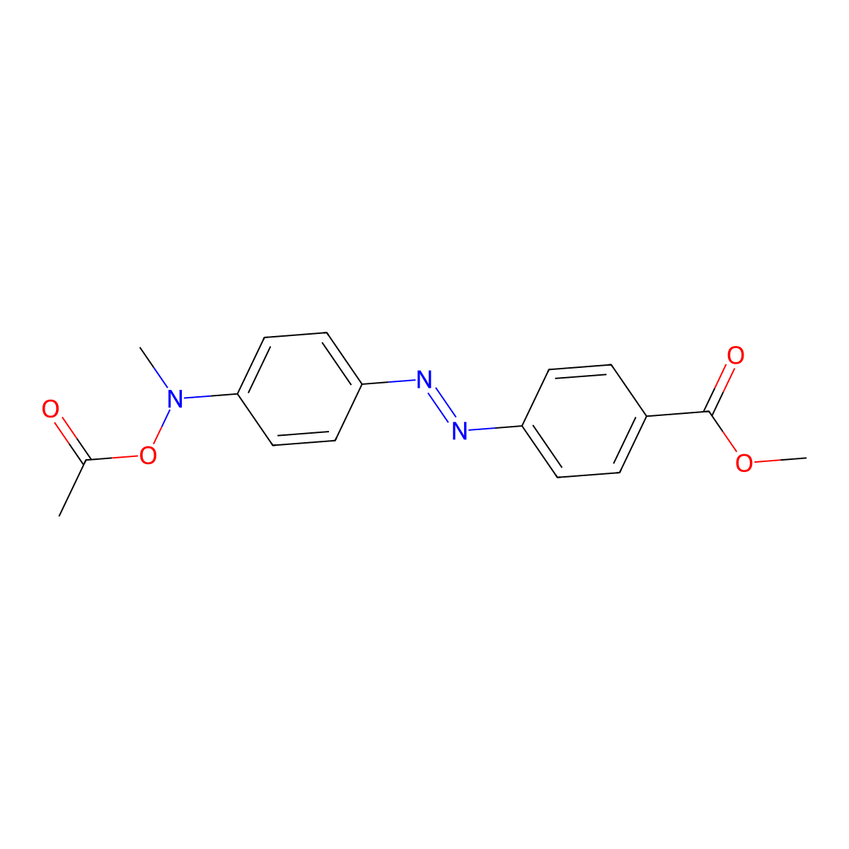 4'-Methoxycarbonyl-N-acetoxy-N-methyl-4-aminoazobenzene molecular structure, CAS 55936-76-0