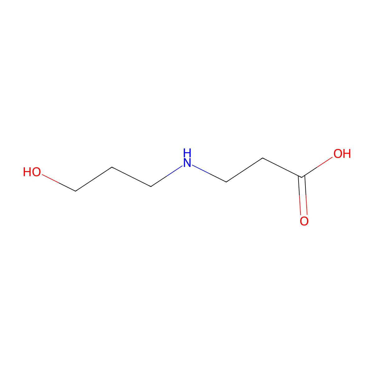 3-[(3-Hydroxypropyl)amino]propanoic acid molecular structure, CAS 55937-35-4