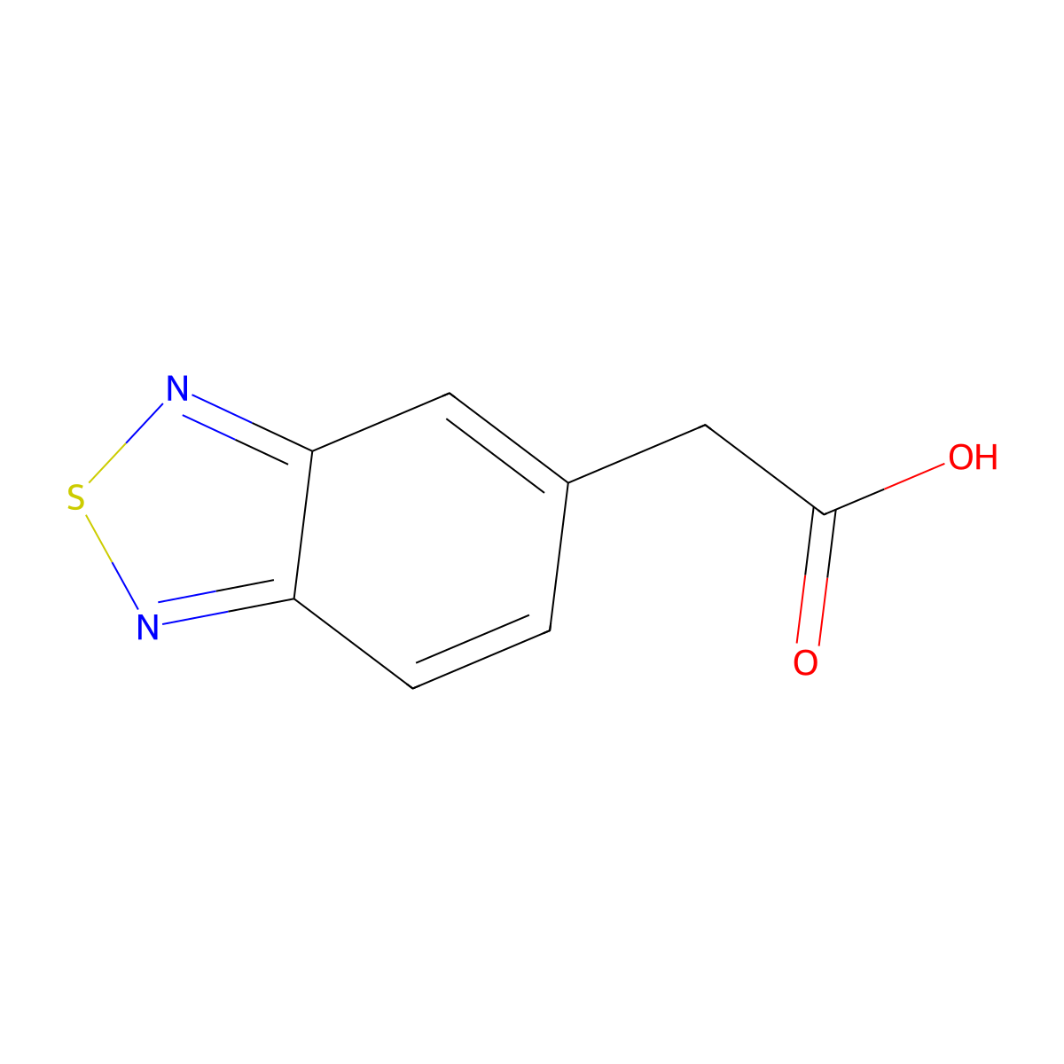 2-(2,1,3-Benzothiadiazol-5-yl)acetic acid molecular structure, CAS 55937-37-6