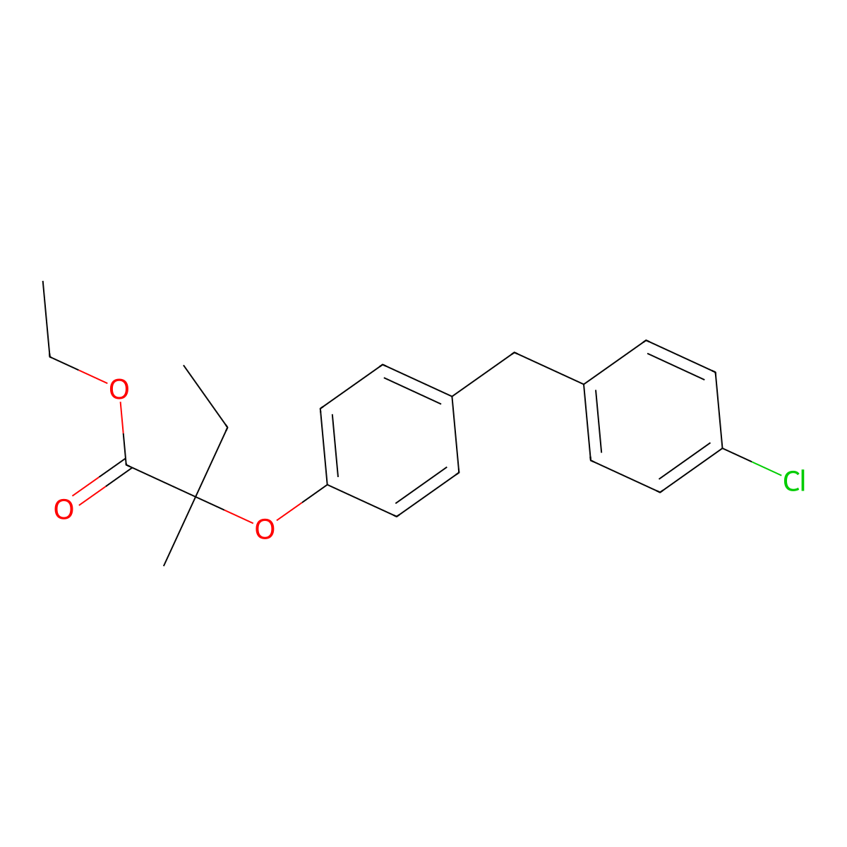 Beclobrate molecular structure, CAS 55937-99-0