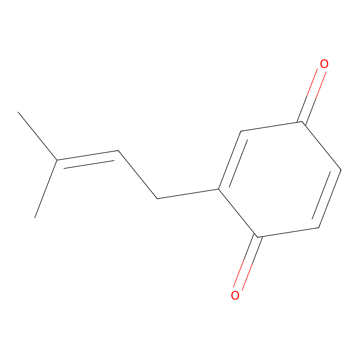 2-Prenyl-1,4-benzoquinone molecular structure, CAS 5594-02-5