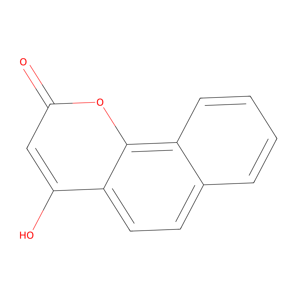 4-hydroxy-2H-benzo[h]chromen-2-one molecular structure, CAS 5594-97-8
