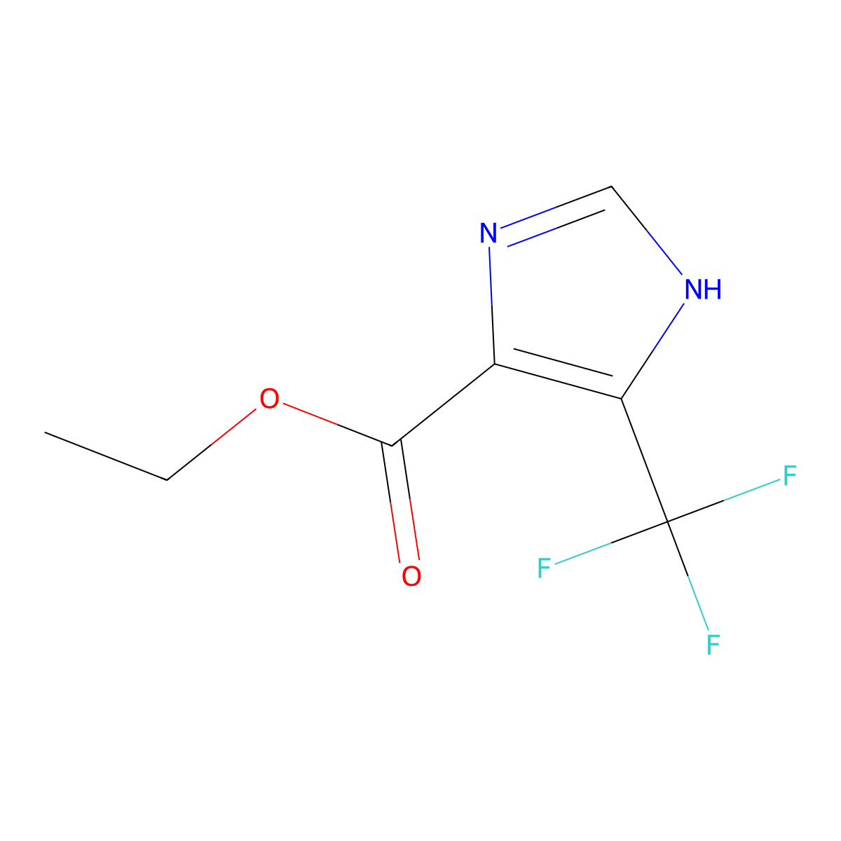 Ethyl 5-(trifluoromethyl)-1H-imidazole-4-carboxylate molecular structure, CAS 55942-41-1