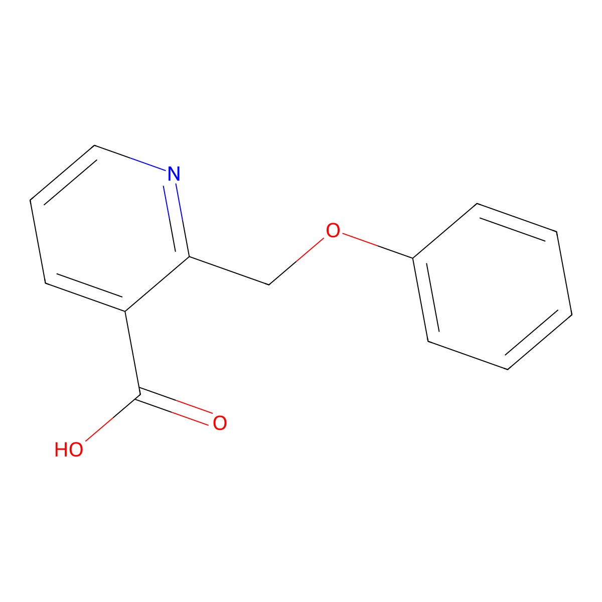 2-(Phenoxymethyl)nicotinic acid molecular structure, CAS 55942-61-5