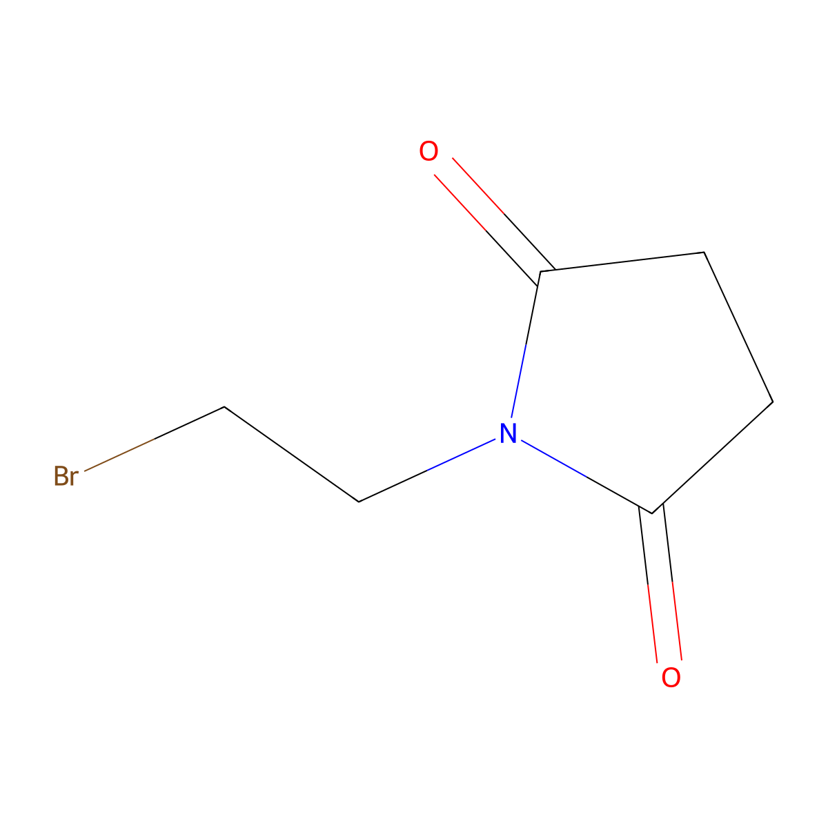 1-(2-Bromoethyl)pyrrolidine-2,5-dione molecular structure, CAS 55943-72-1