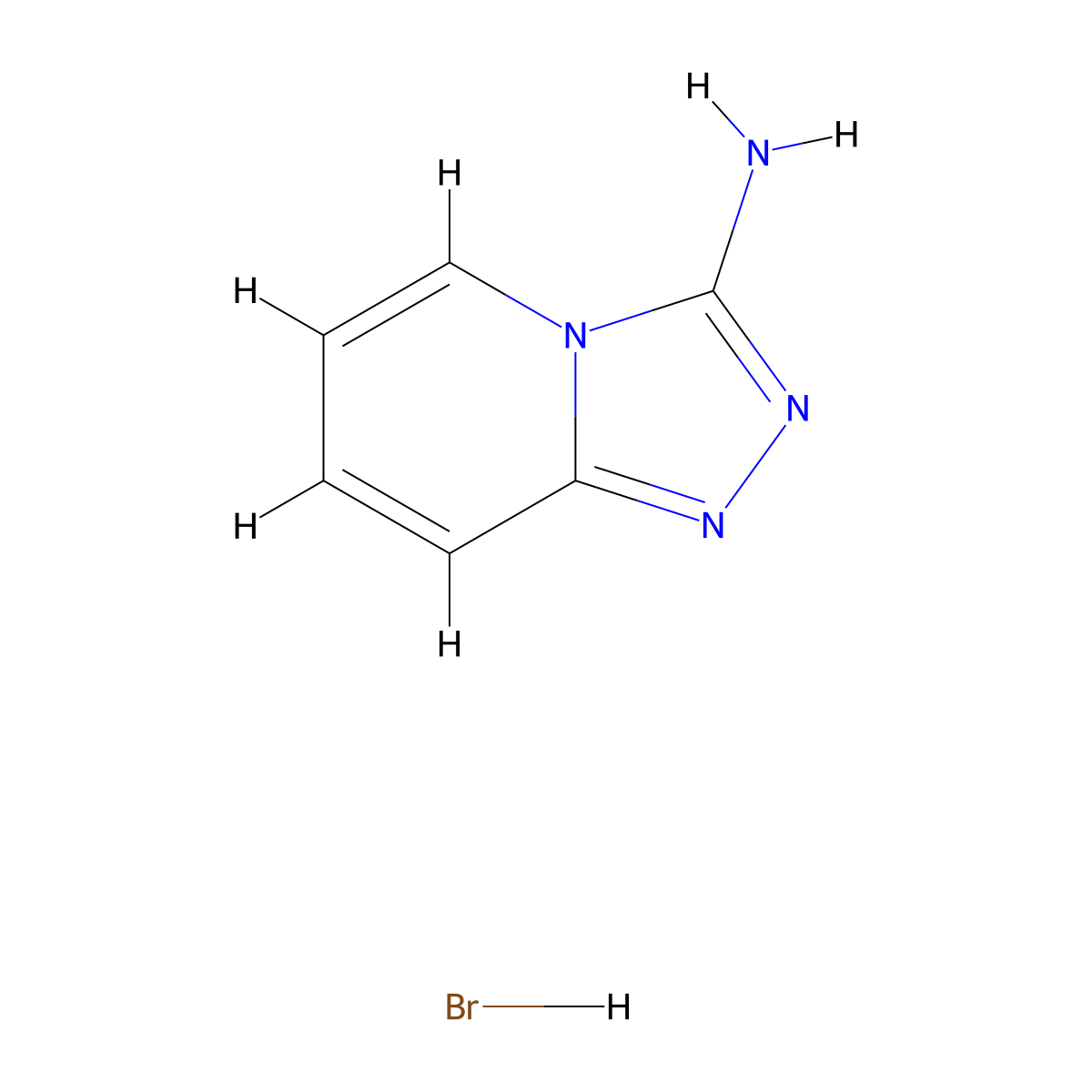 [1,2,4]Triazolo[4,3-a]pyridin-3-amine hydrobromide molecular structure, CAS 5595-14-2
