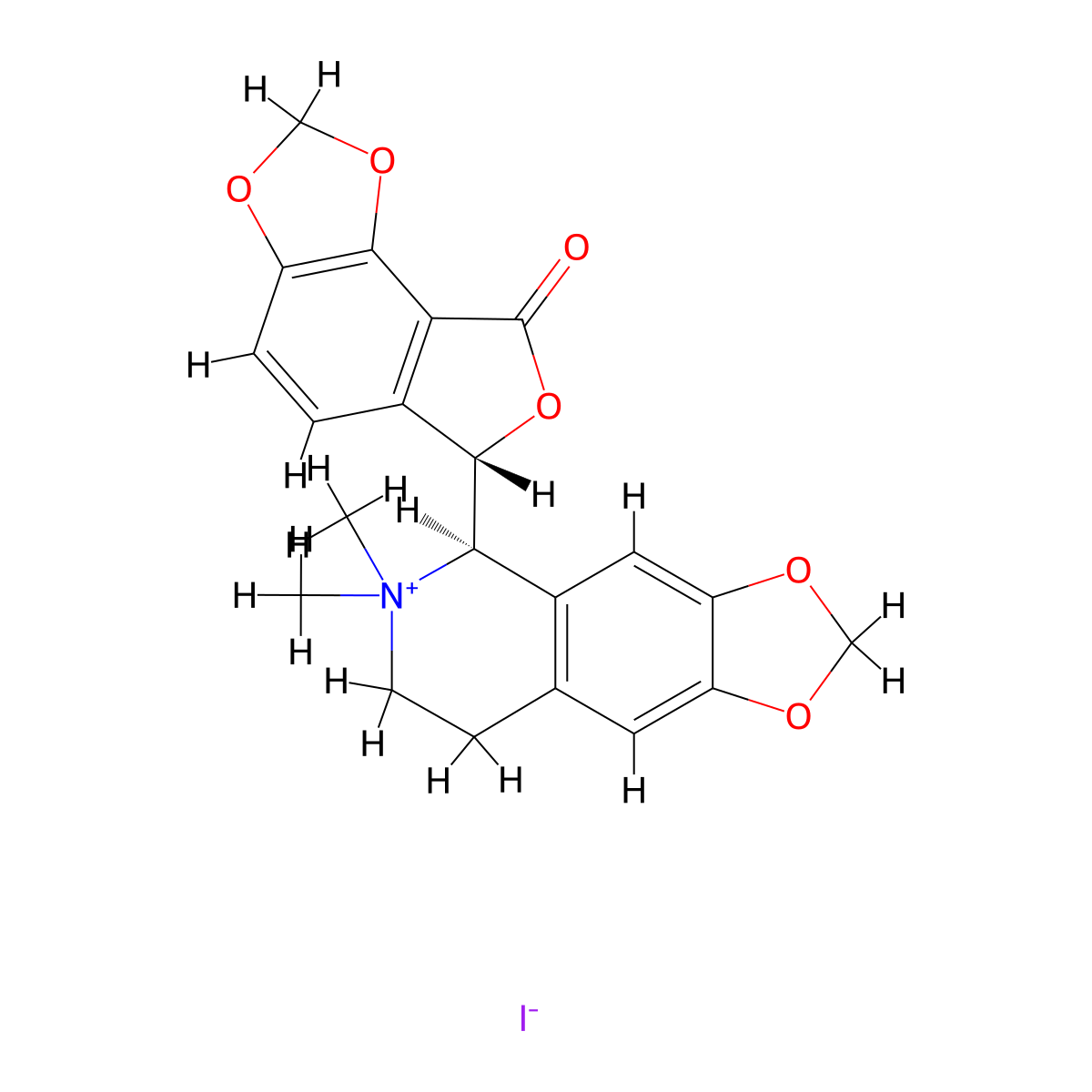 (-)-Bicuculline methiodide molecular structure, CAS 55950-07-7