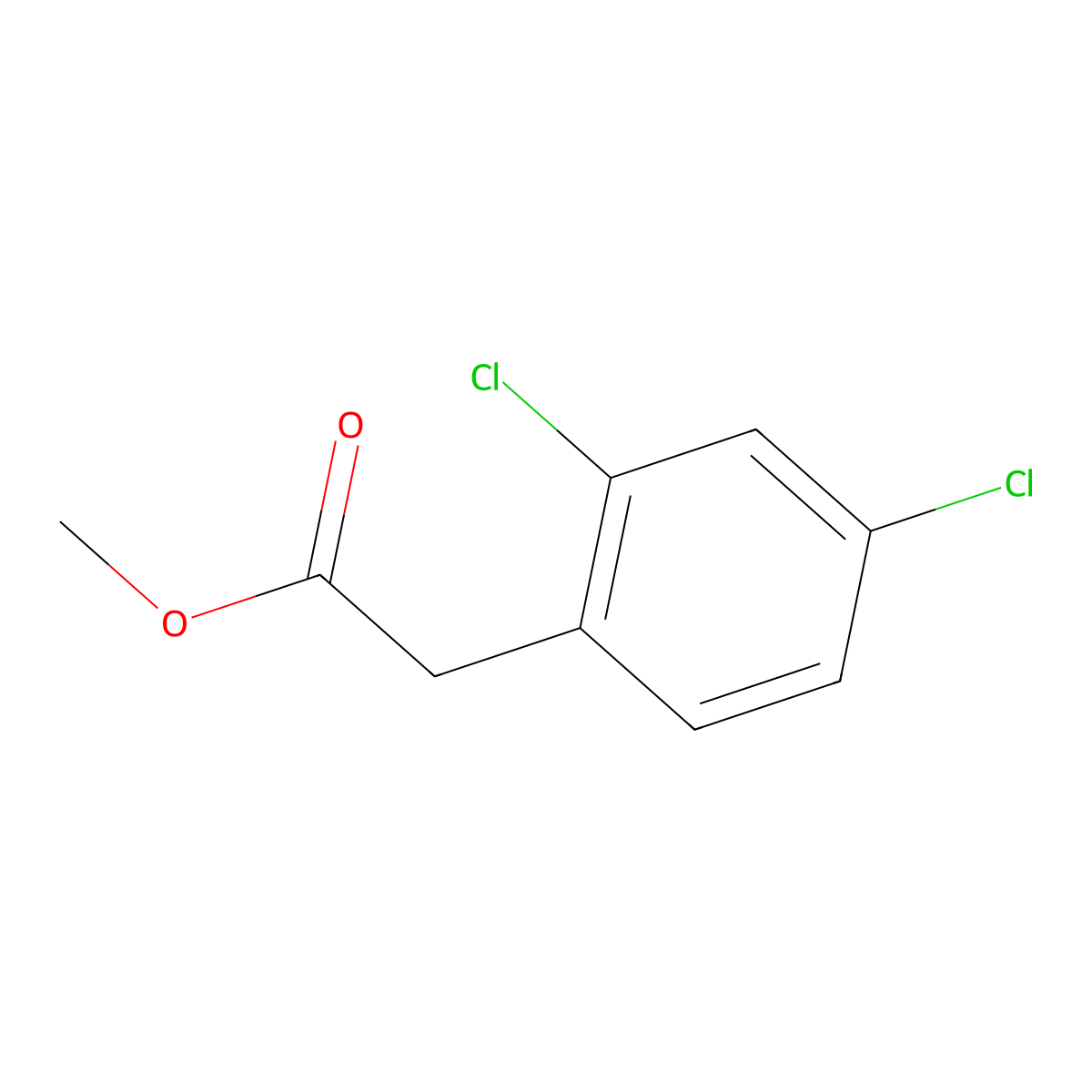 Methyl 2,4-dichlorobenzeneacetate molecular structure, CAS 55954-23-9