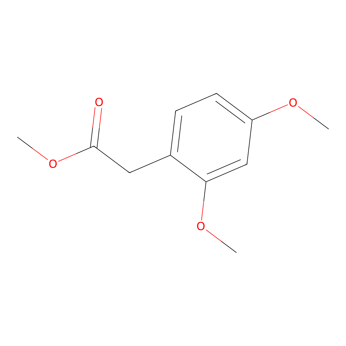 Methyl 2-(2,4-dimethoxyphenyl)acetate molecular structure, CAS 55954-25-1