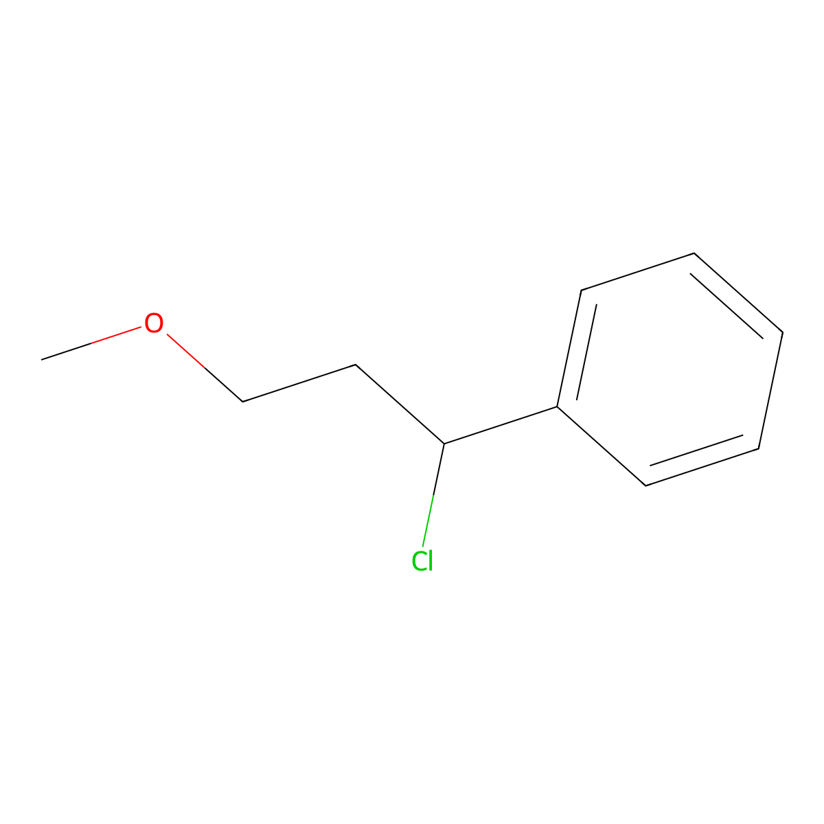 (1-Chloro-3-methoxypropyl)benzene molecular structure, CAS 55955-55-0
