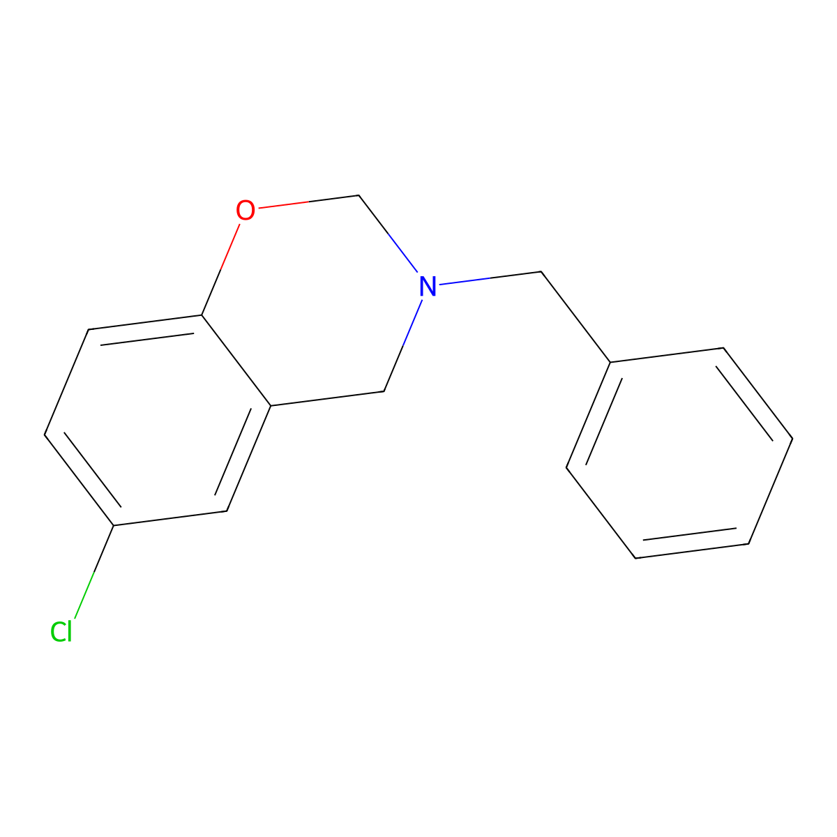 6-Chloro-3,4-dihydro-3-(phenylmethyl)-2H-1,3-benzoxazine molecular structure, CAS 55955-92-5