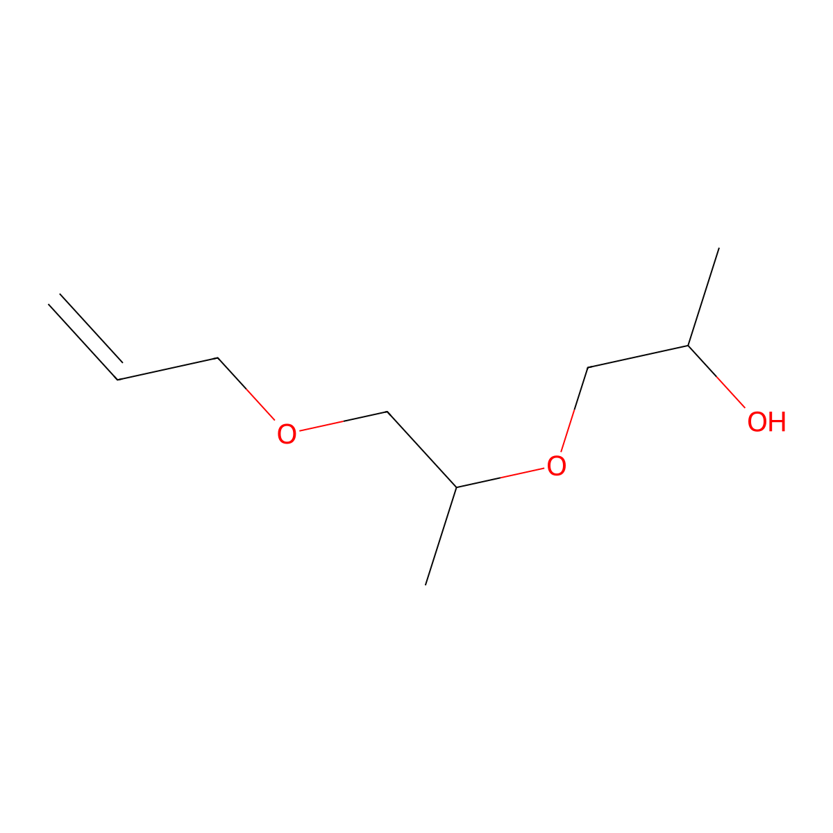 2-Propanol, 1-(1-methyl-2-(2-propenyloxy)ethoxy)- molecular structure, CAS 55956-25-7