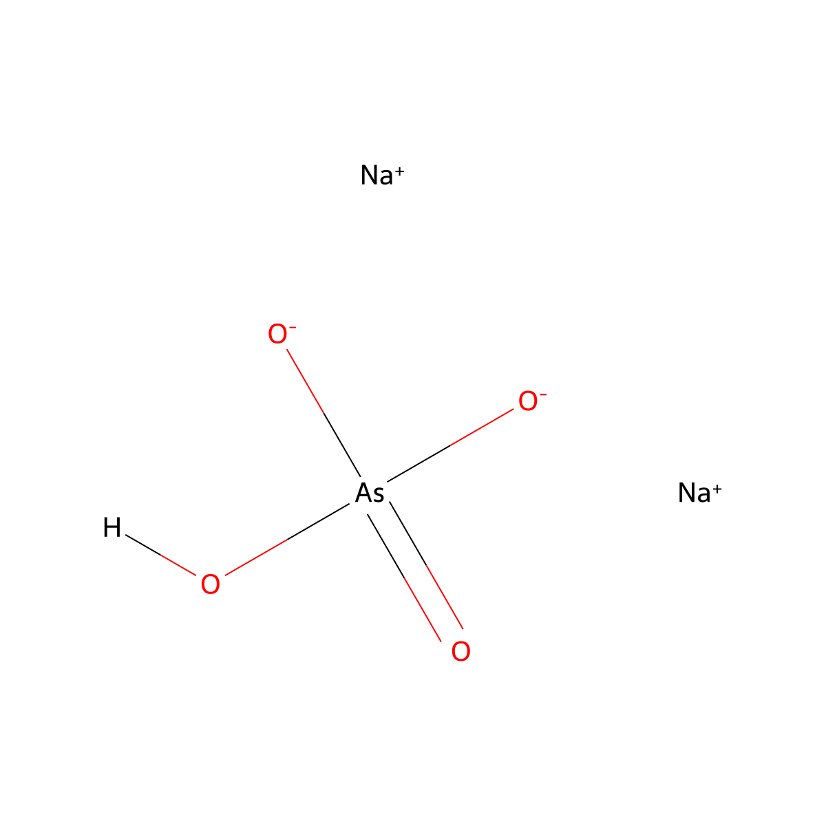 Sodium arsenate, dibasic molecular structure, CAS 55957-14-7