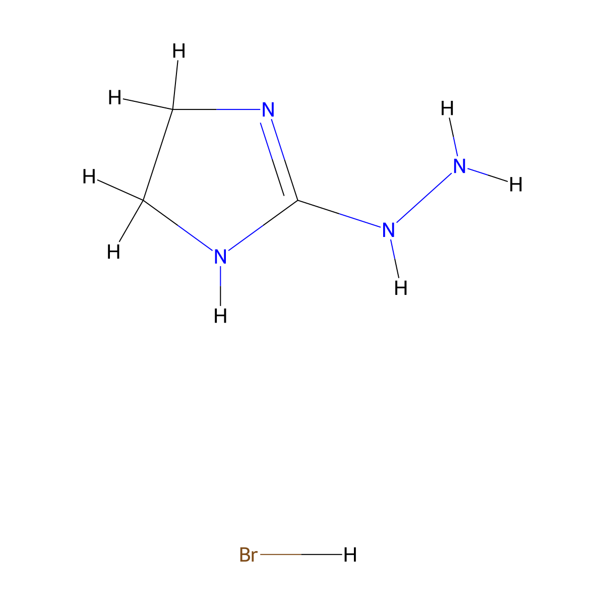 2-Hydrazino-delta-2-imidazoline hydrobromide molecular structure, CAS 55959-84-7