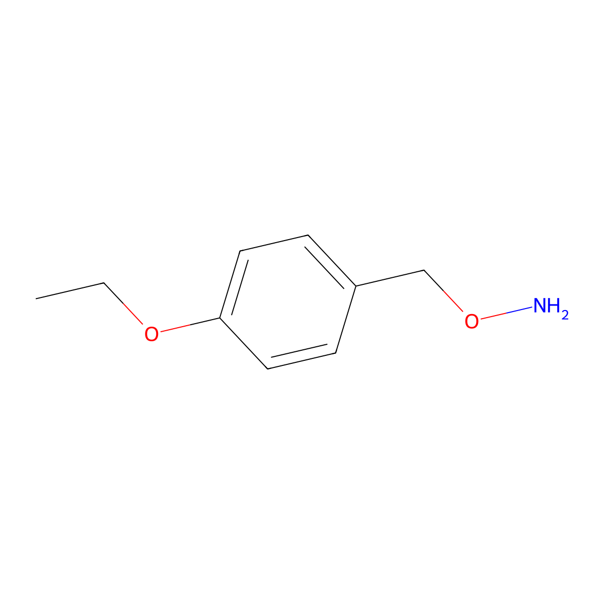 Hydroxylamine, O-((4-ethoxyphenyl)methyl)- molecular structure, CAS 55959-92-7