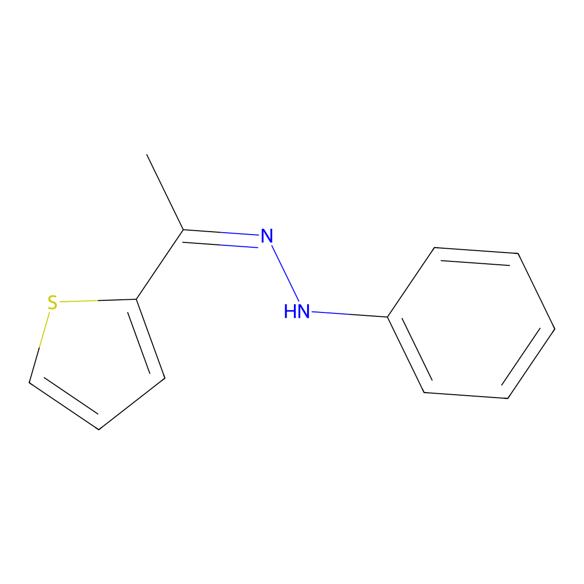 1-(2-Thienyl)ethanone phenylhydrazone molecular structure, CAS 55968-17-7