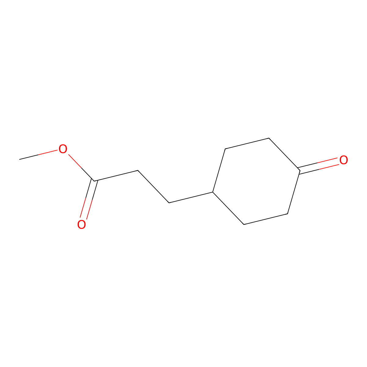 Methyl 3-(4-oxocyclohexyl)propanoate molecular structure, CAS 5597-52-4