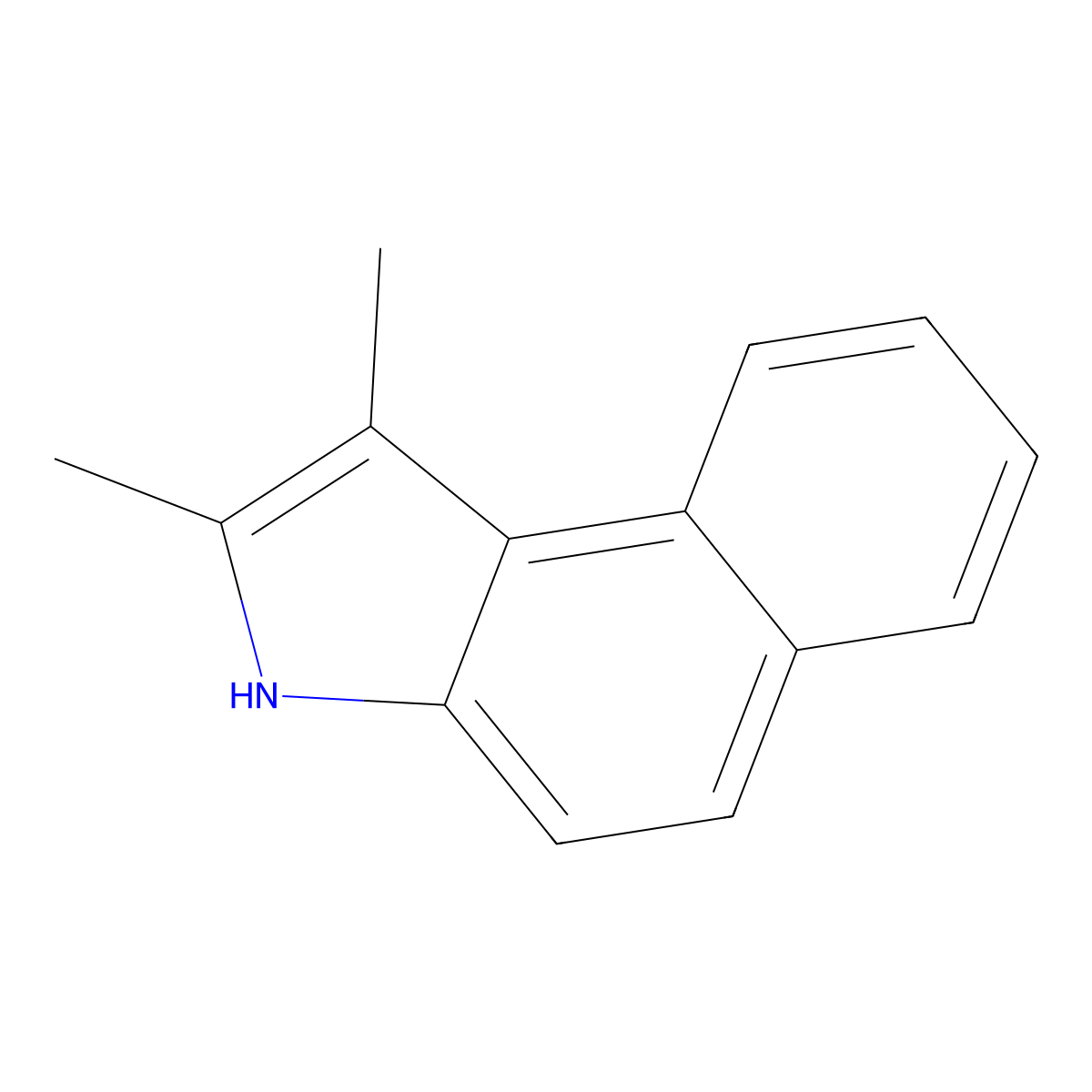 1,2-dimethyl-3H-benzo[e]indole molecular structure, CAS 55970-05-3