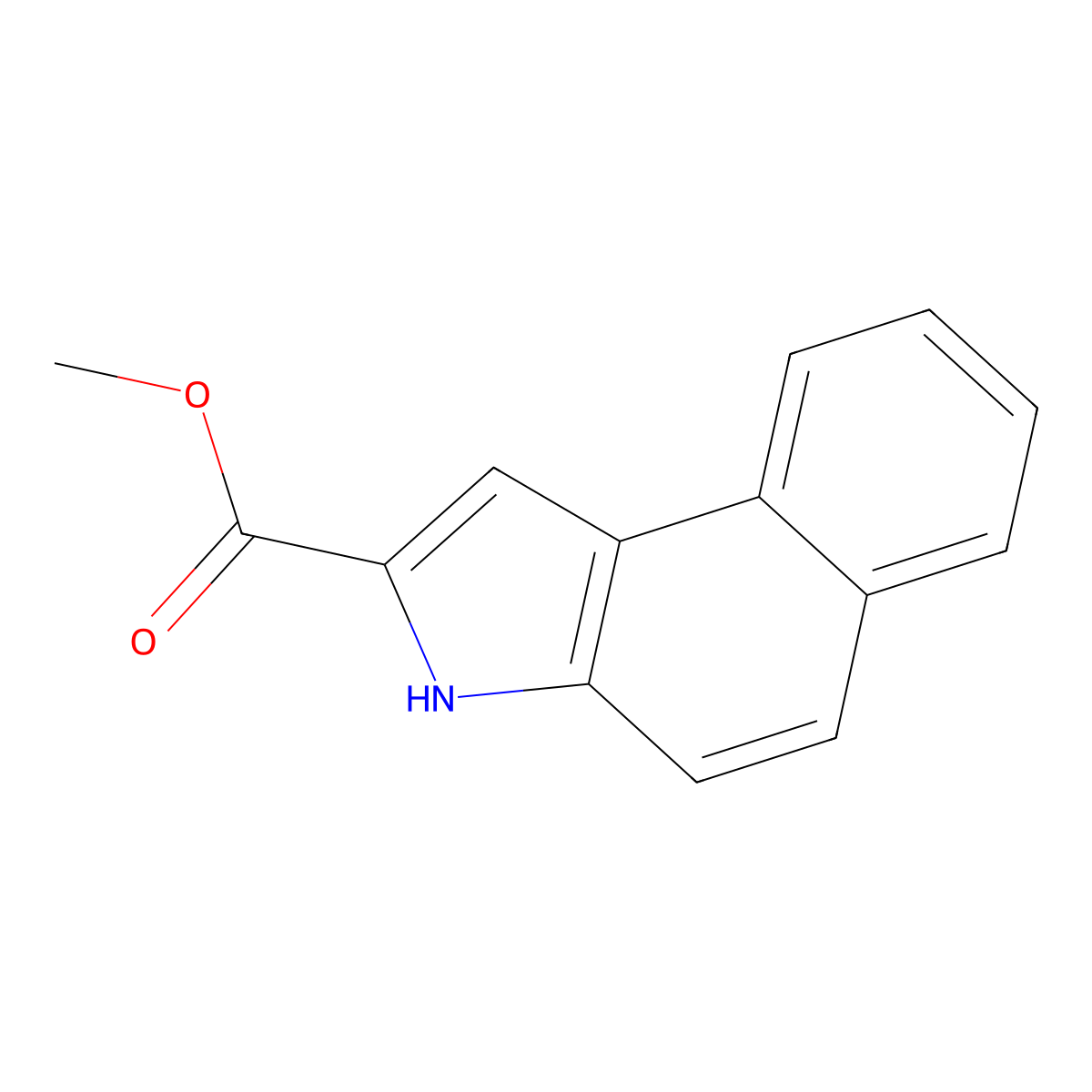 Methyl 3H-benz[e]indole-2-carboxylate molecular structure, CAS 55970-06-4