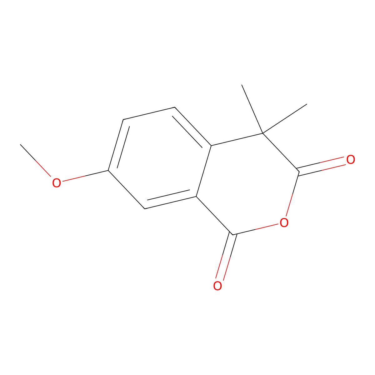 7-Methoxy-4,4-dimethyl-1,3-isochromandione molecular structure, CAS 55974-25-9