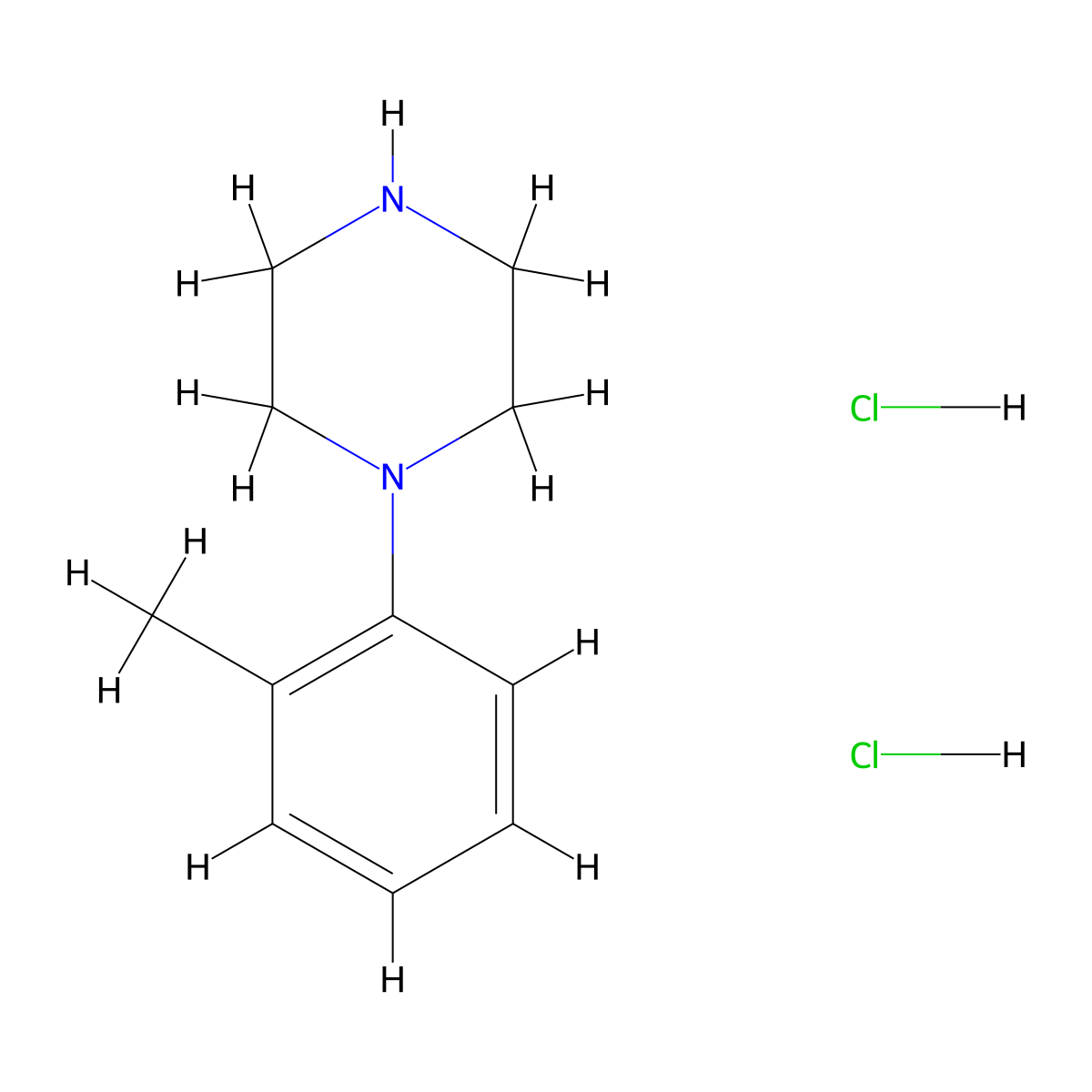 1-(o-Tolyl)piperazine dihydrochloride molecular structure, CAS 55974-34-0