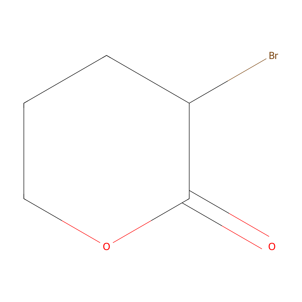 3-Bromooxan-2-one molecular structure, CAS 55974-69-1