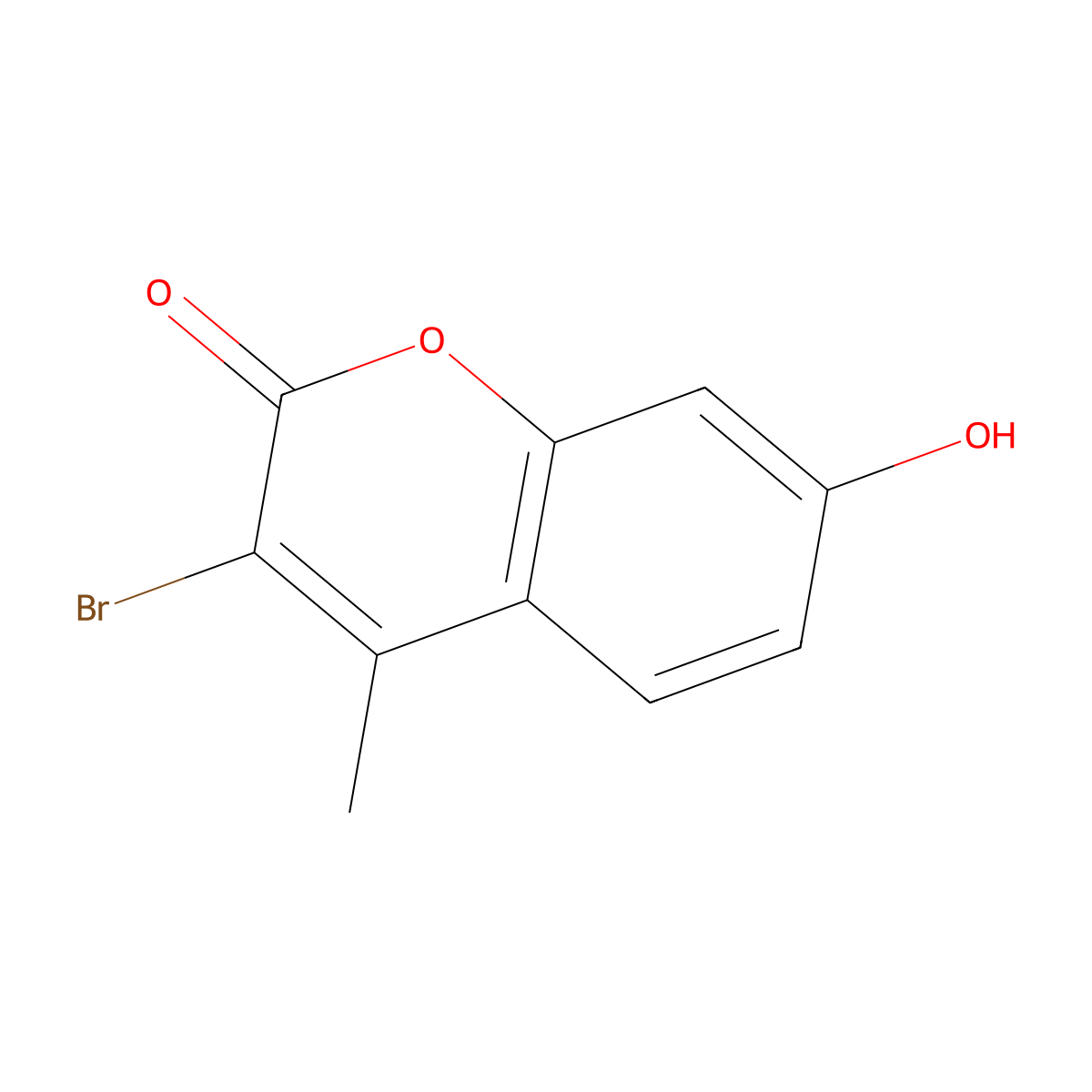 3-Bromo-7-hydroxy-4-methylchromen-2-one molecular structure, CAS 55977-10-1