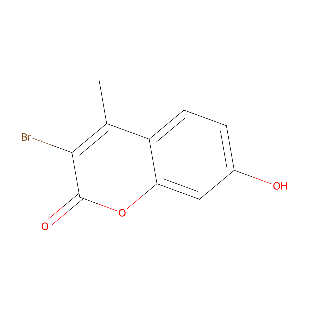 3-Bromo-7-hydroxy-4-methylchromen-2-one molecular structure, CAS 55977-10-1
