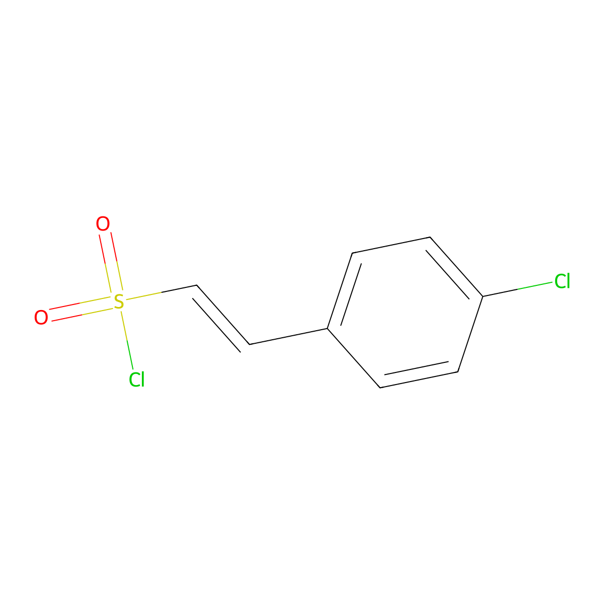 2-(4-chlorophenyl)ethenesulfonyl Chloride molecular structure, CAS 55978-58-0