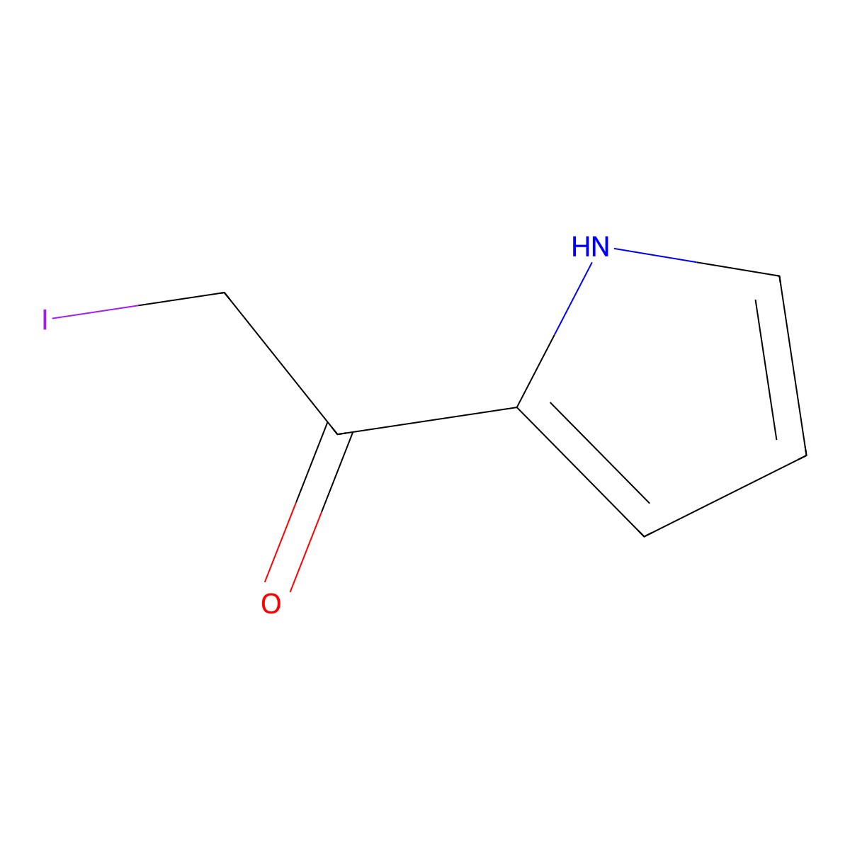 2-Iodo-1-(1h-pyrrol-2-yl)ethanone molecular structure, CAS 55984-20-8