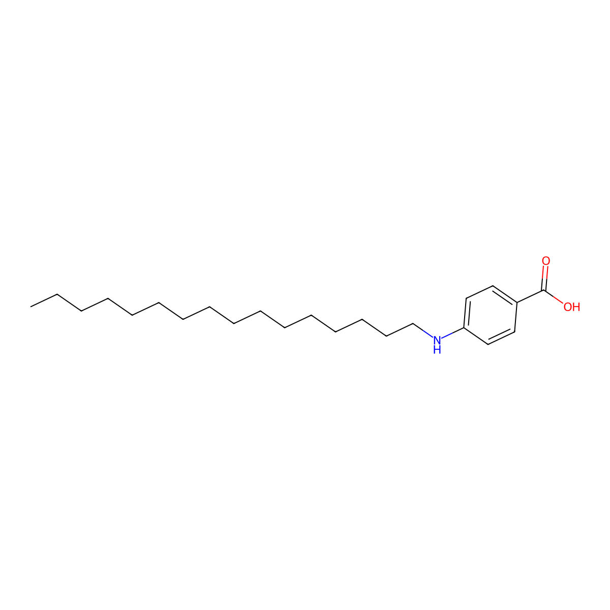 4-(Hexadecylamino)benzoic acid molecular structure, CAS 55986-43-1