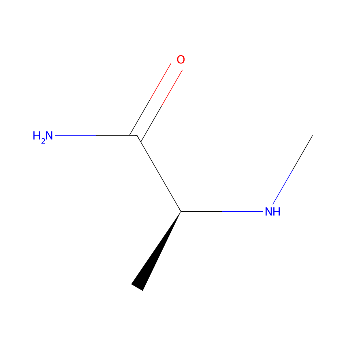 (2S)-2-(methylamino)propanamide molecular structure, CAS 55988-12-0