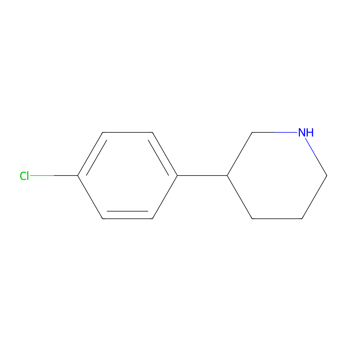 3-(4-Chlorophenyl)Piperidine molecular structure, CAS 55989-13-4