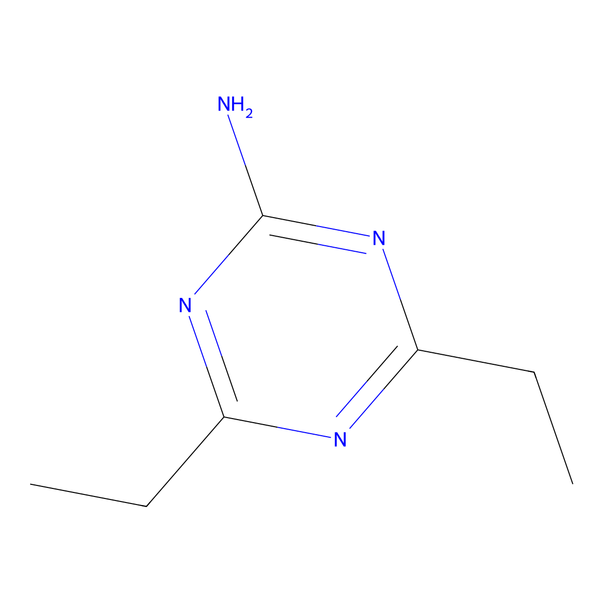 4,6-Diethyl-1,3,5-triazin-2-amine molecular structure, CAS 5599-20-2
