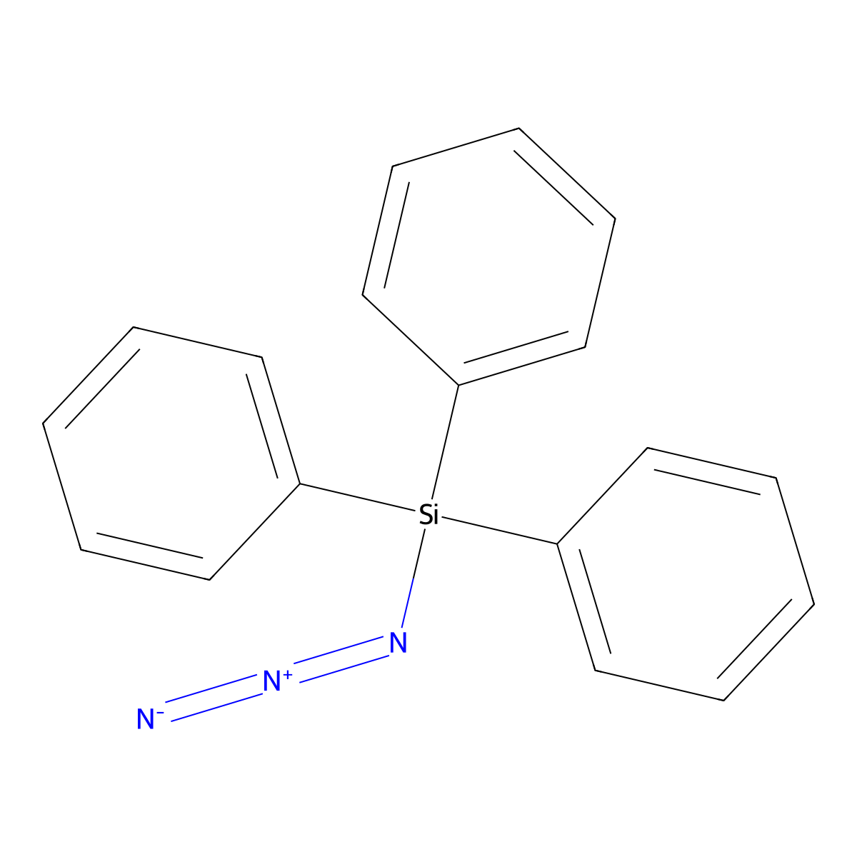 Azidotriphenylsilane molecular structure, CAS 5599-34-8