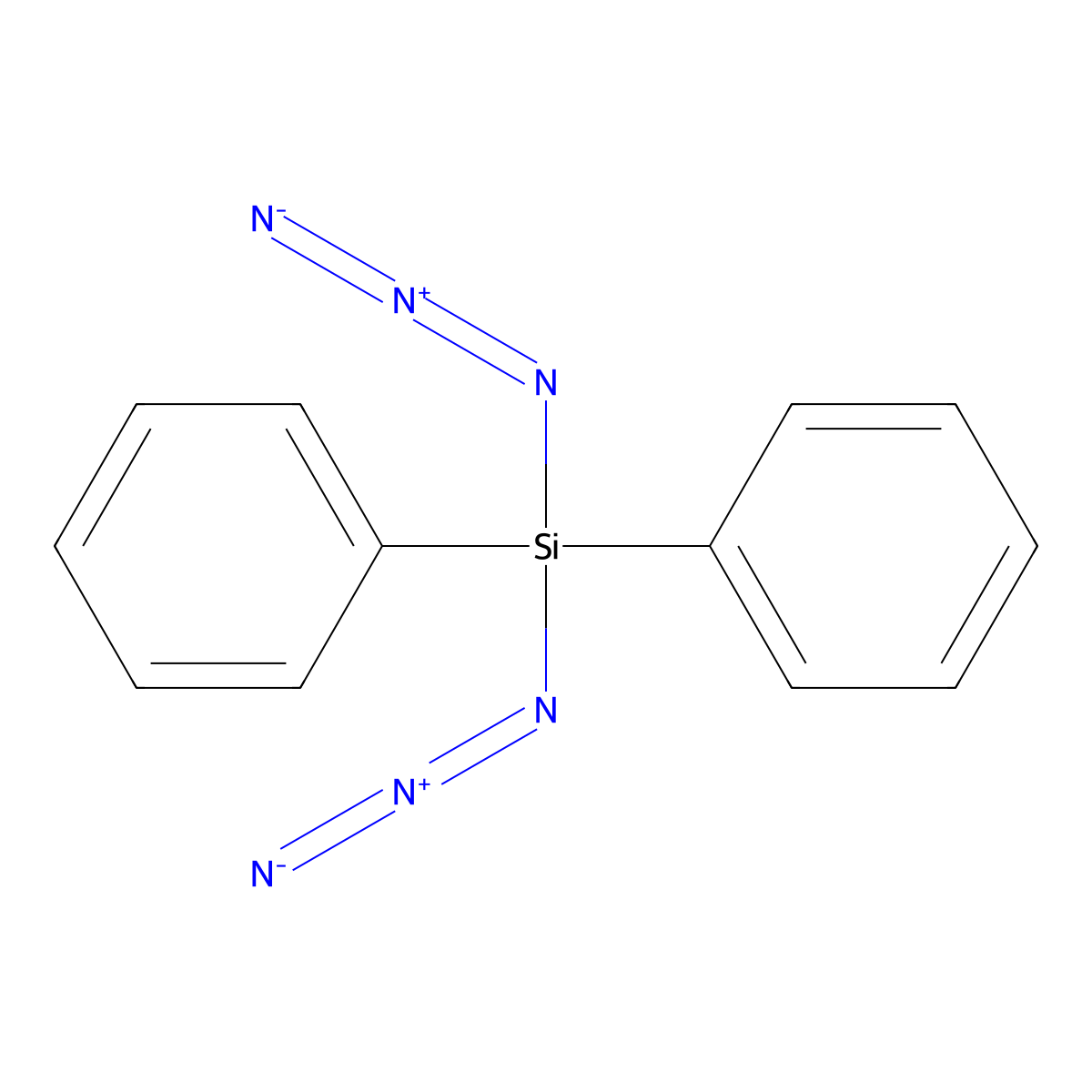 Silane, diazidodiphenyl- molecular structure, CAS 5599-39-3