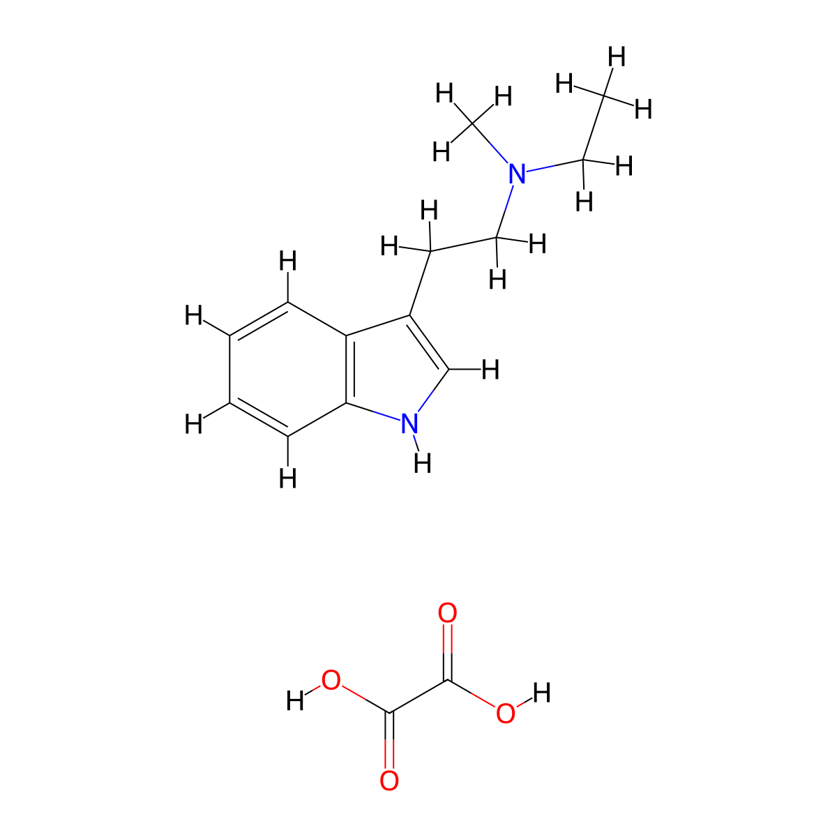 N-methyl-N-Ethyltryptamine (oxalate) molecular structure, CAS 5599-47-3
